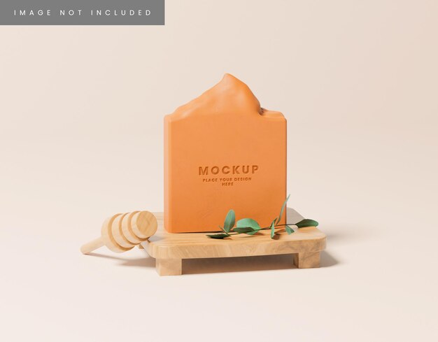 PSD soap debossed label mockup