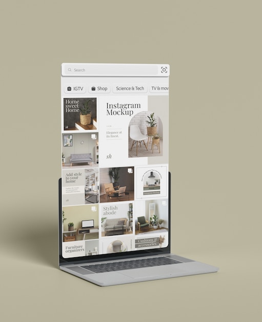 PSD social media device mockup design