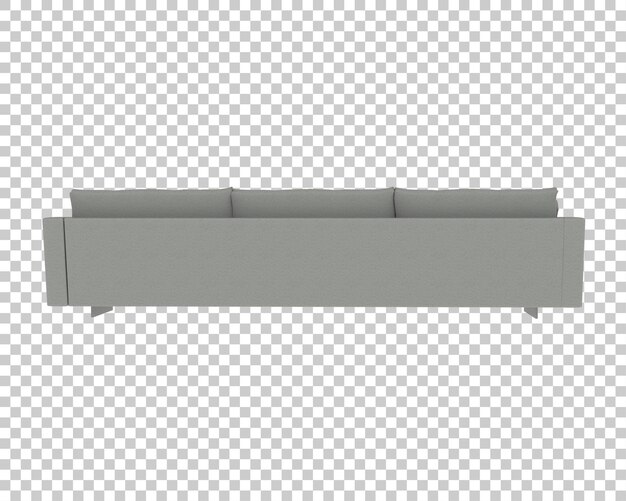 PSD sofa isolated on transparent background 3d rendering illustration