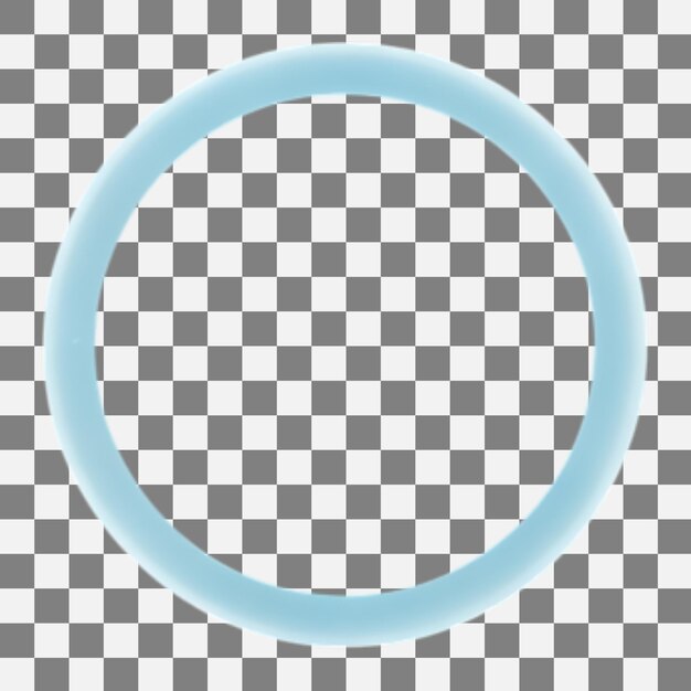 PSD soft blue translucent ring on transparent background