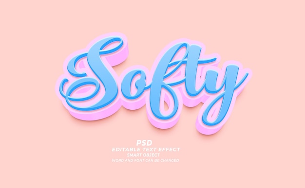 PSD softy psd 3d editable text effect
