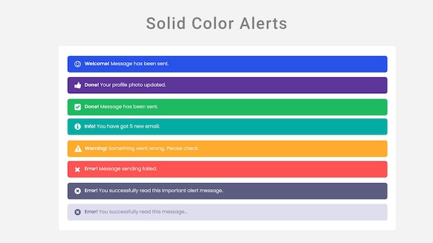 PSD solid color alerts