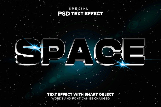 PSD space text effect