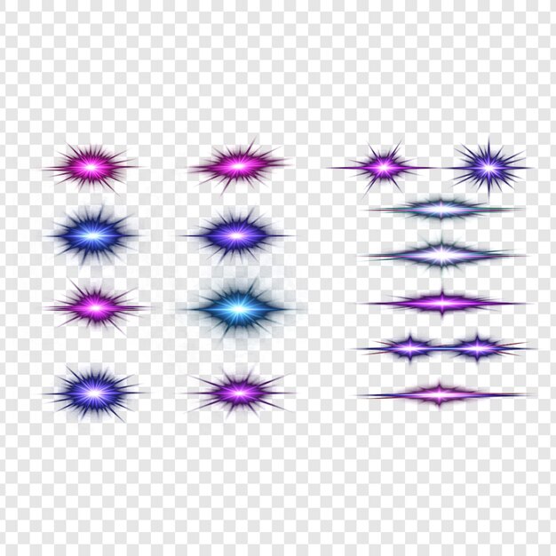 PSD sparkle burst effects set