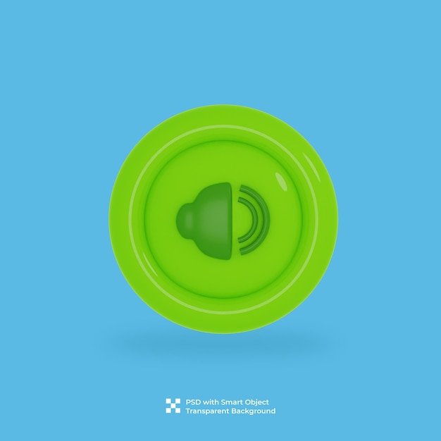 PSD speaker button 3d