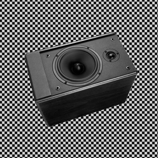 PSD a speaker that is on a black and white background