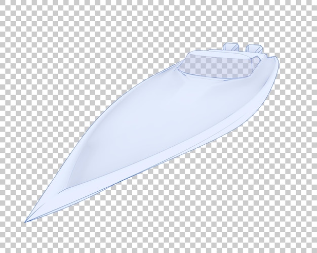 PSD speed boat on transparent background 3d rendering illustration