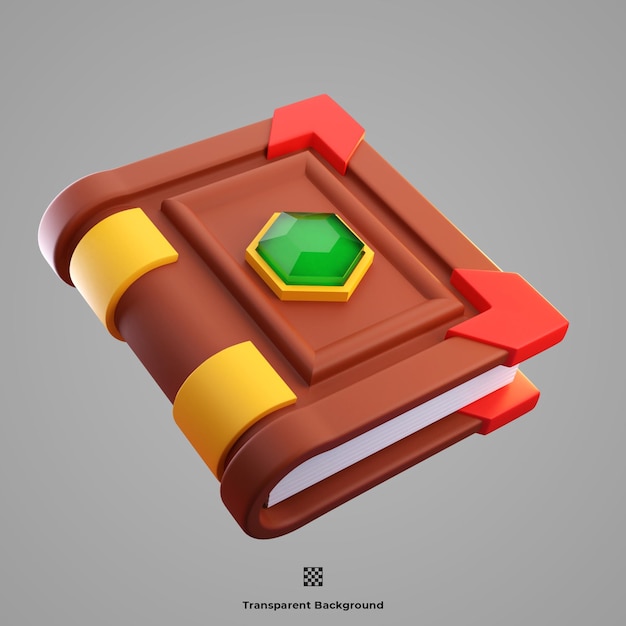 spell book 3d icon illustration