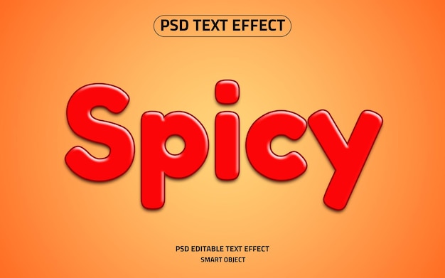 PSD spicy red logo text effect mockup
