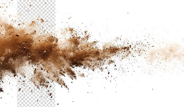 PSD a splash of brown and brown liquid on a transparent background