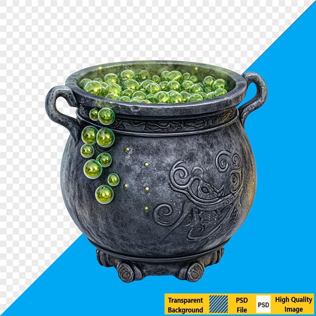 PSD spooky halloween cauldron