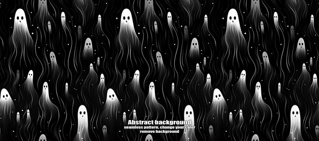 PSD spooky skulls amp ghosts glittering halloween background