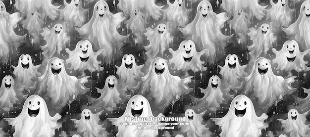 PSD spooky skulls amp ghosts glittering halloween background