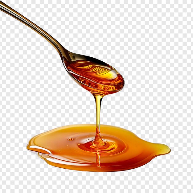 PSD a spoon of honey is being poured into a spoon