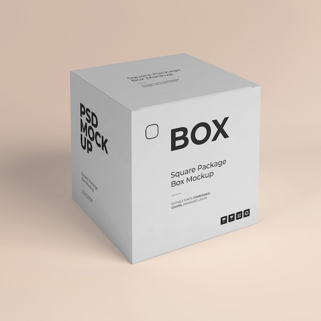 PSD square box mockup