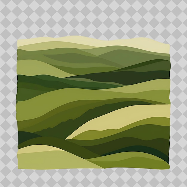PSD a square of green grass on a gray background