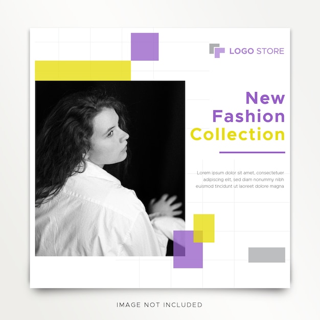 PSD square social media post template