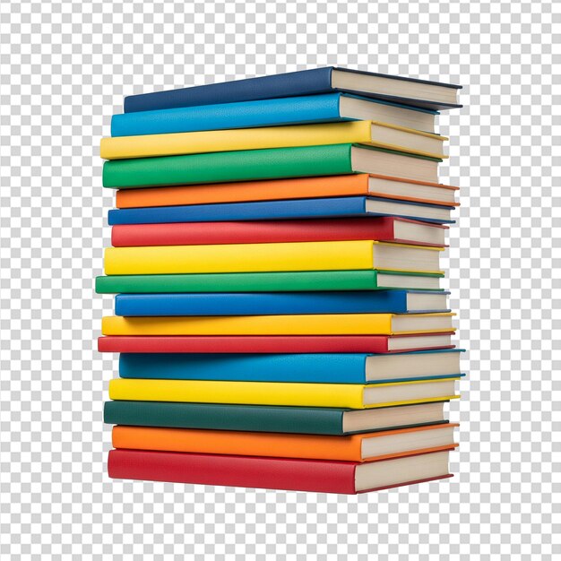 PSD stack of colorful books