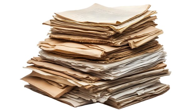 PSD a stack of old papers