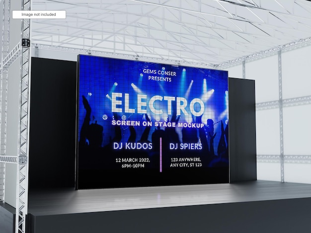 PSD stage led screen mockup