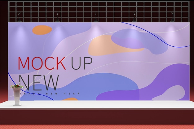 PSD stage screen mockup design