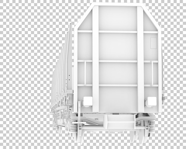 PSD stake wagon isolated on transparent background 3d rendering illustration