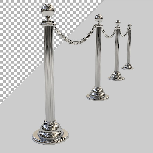 PSD stanchions on transparent background