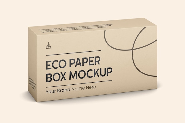 PSD standing wide box mockup