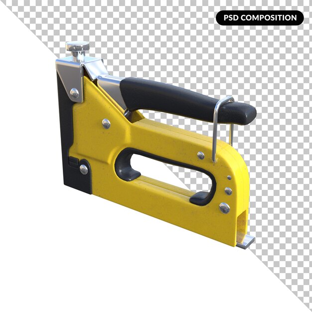 PSD staple gun isolated 3d