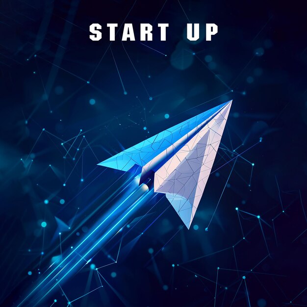 PSD start up business concept post template background