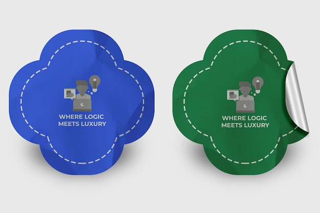 PSD sticker mockup design psd template