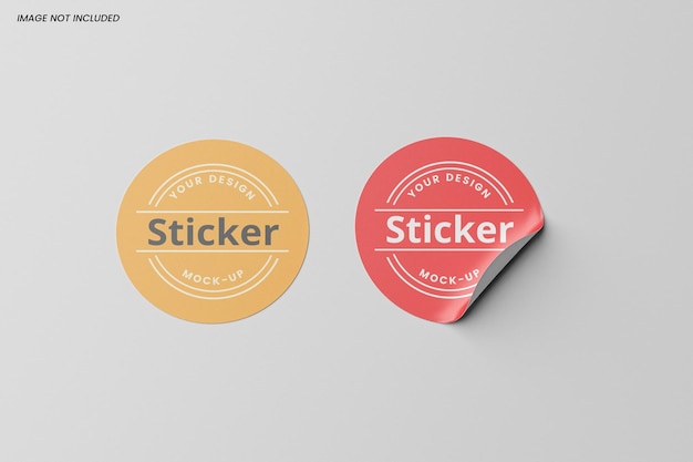 PSD sticker mockup