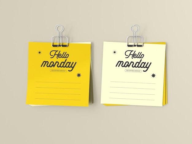 PSD sticky notes mockup