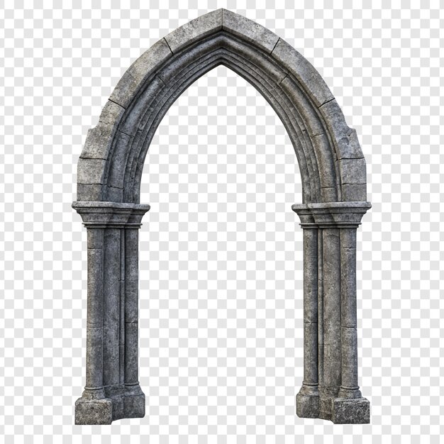 PSD stone archway gothic architecture