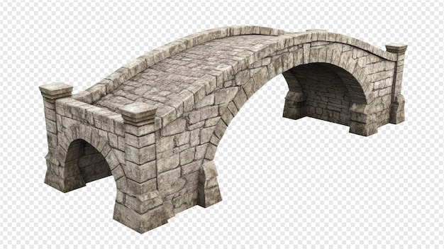 PSD a stone bridge with a stone arch