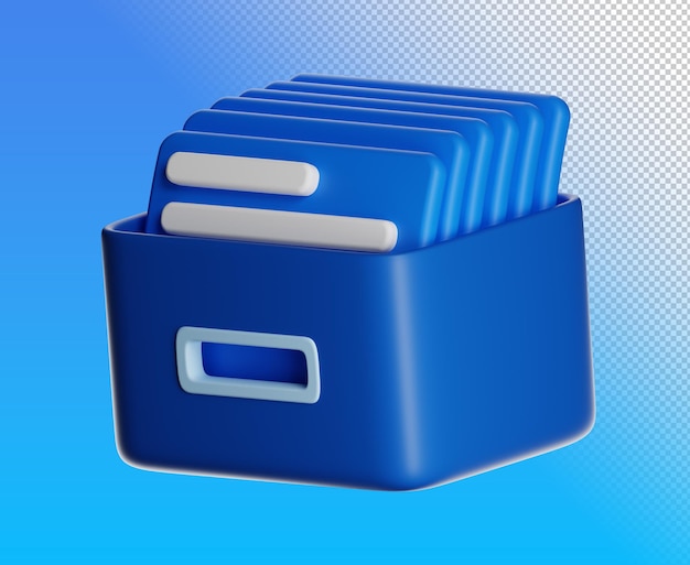 PSD storage file 3d illustration