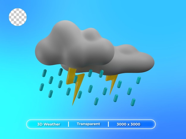 storm weather 3d illustration