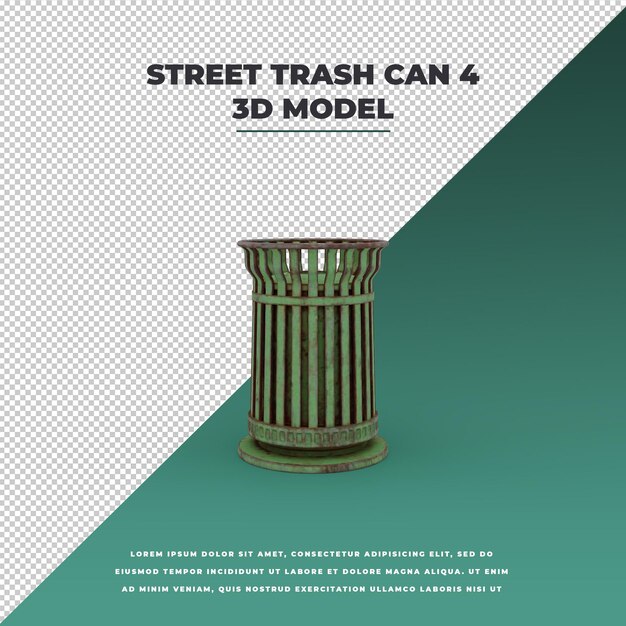 PSD street trash can