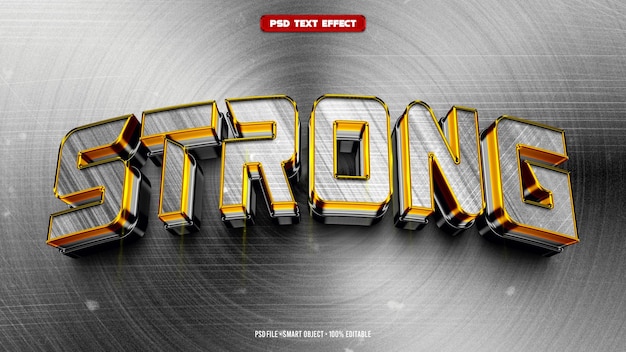 PSD strong 3d editable text effect