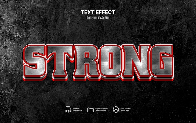 PSD strong text effect