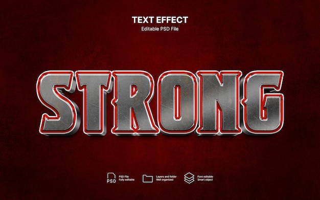 PSD strong text effect