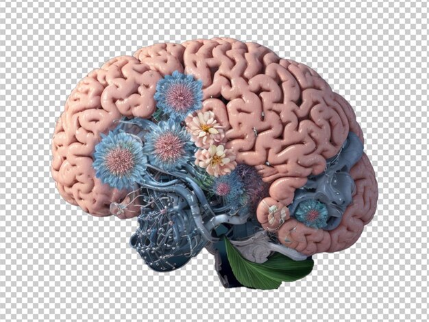 PSD structure of human brain with flowers