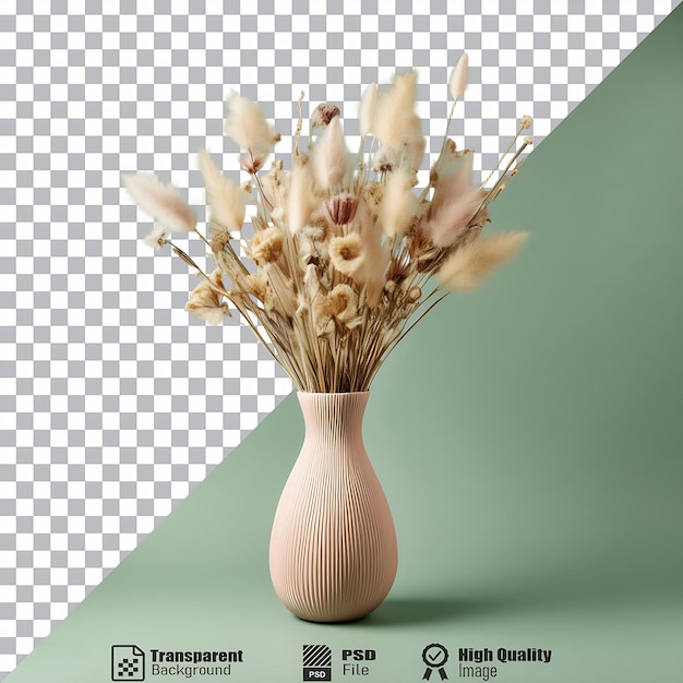 PSD a study in subtlety dried flowers and a ribbed vase