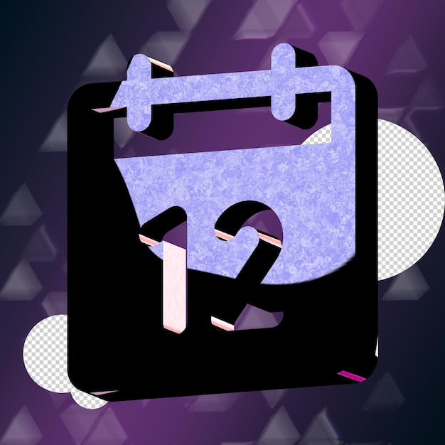 PSD a stunning 3d icon with an elegant space texture perfect for adding sophistication to any project