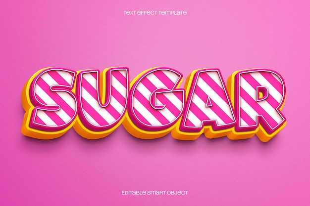 PSD sugar text effect