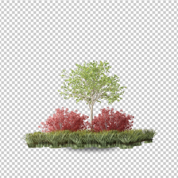 PSD summer tropical tree design