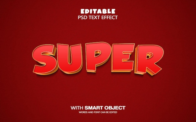 PSD super text effect