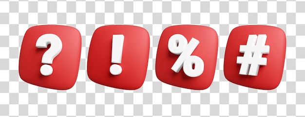 PSD symbol collection icon 3d