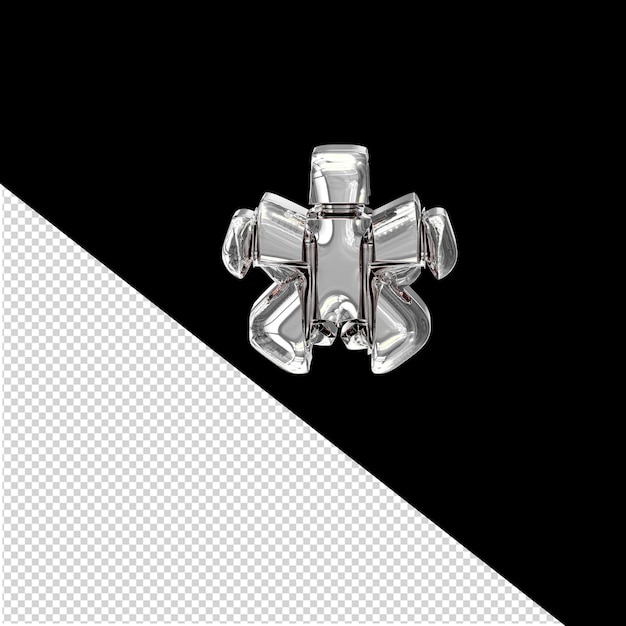 PSD symbol made of silver vertical bricks