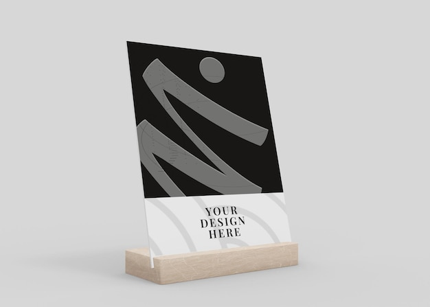 PSD table tent mockup design